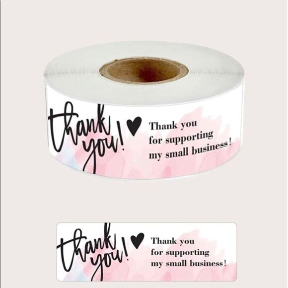 “Thank You for Supporting My Small Business” Stickers - Picture 1 of 3